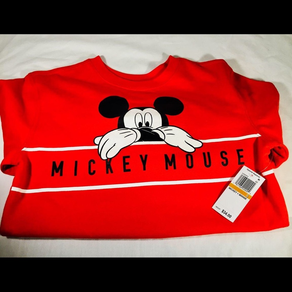 Disney Mickey Mouse red crew neck